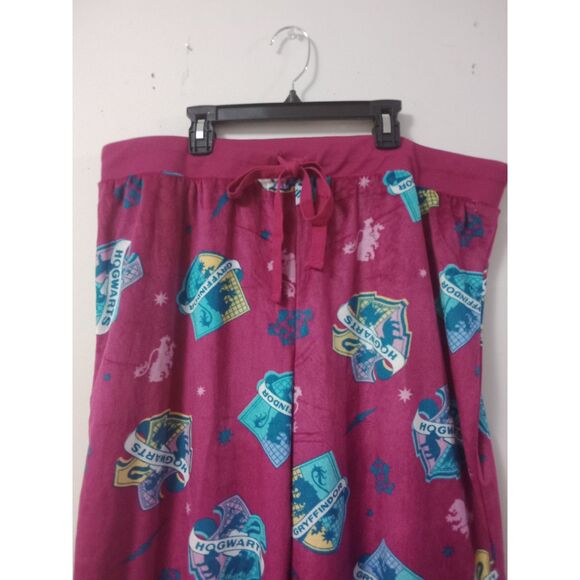 Harry Potter Hogwarts Gryffindor Pink Pajama Pants Size XXLarge - Picture 2 of 7